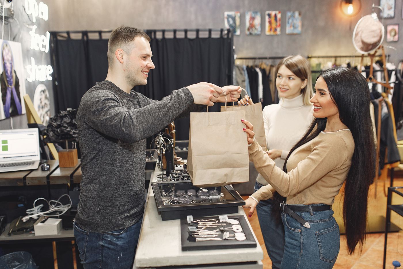Brand promoters and marketing event staff engaging customers