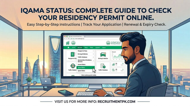 Iqama status check on Absher portal Saudi Arabia official website