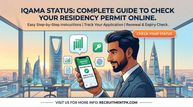 Saudi Arabia expat checking iqama status on Absher mobile app
